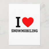 I Love Snowmobiing Briefkaart (Voorkant)