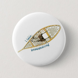 i love snowshoeing ronde button 5,7 cm