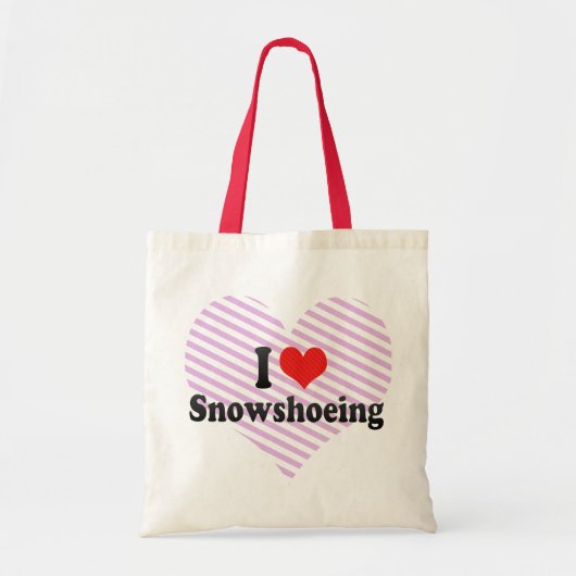 I Love Snowshoeing Tote Bag (Voorkant)