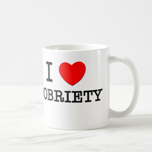 I Love Sobriety Koffiemok (Rechts)