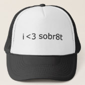 I Love Sobriety Trucker Pet (Voorkant)