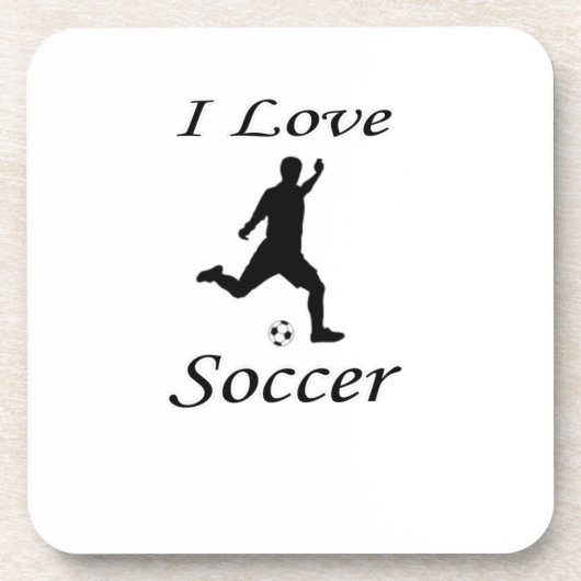 I Love Soccer Bier Onderzetter (Voorkant)
