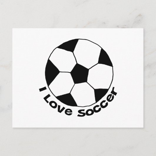 I Love Soccer Briefkaart (Voorkant)