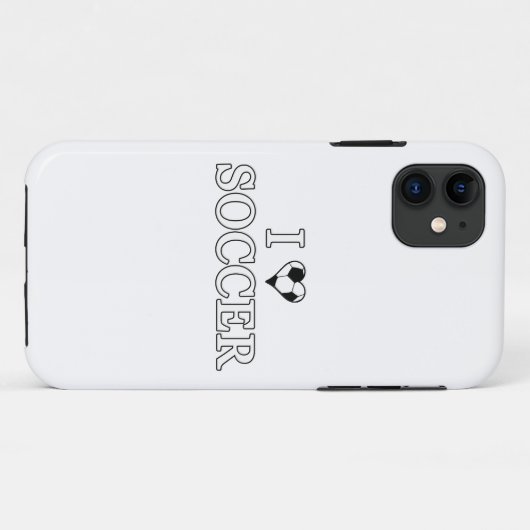 I Love Soccer Case-Mate iPhone Case (Achterkant (horizontaal))
