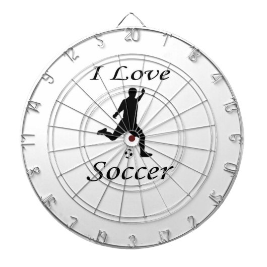I Love Soccer Dartbord (Voorkant)