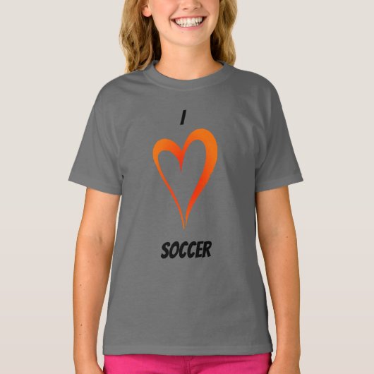 I Love Soccer - Kinder Pullover Hoodie (Voorkant)