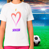 I Love Soccer - Kinder T-Shirt