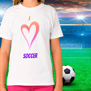 I Love Soccer - Kinder T-Shirt