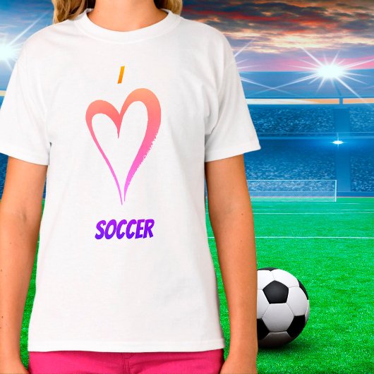 I Love Soccer - Kinder T-Shirt