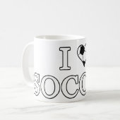 I Love Soccer Koffiemok (Voorkant links)