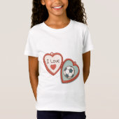 I Love Soccer Locket T-shirt (Voorkant)