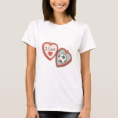 I Love Soccer Locket T-shirt (Voorkant)