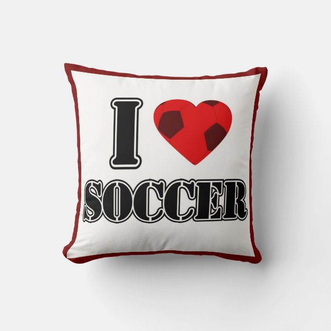 I Love Soccer - Pillow Kussen (Voorkant)