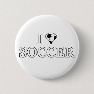 I Love Soccer Ronde Button 5,7 Cm