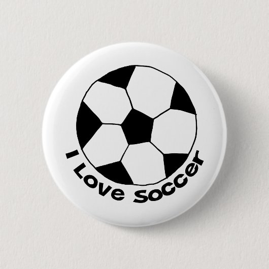 I Love Soccer Ronde Button 5,7 Cm (Voorkant)