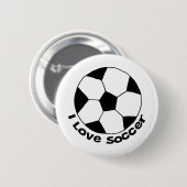 I Love Soccer Ronde Button 5,7 Cm (Voorkant /achterkant)
