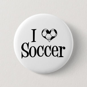 I Love Soccer Ronde Button 5,7 Cm