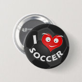 I Love Soccer Ronde Button 5,7 Cm (Voorkant /achterkant)