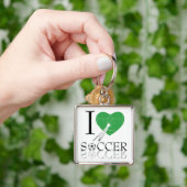 I Love Soccer Sleutelhanger (Hand)