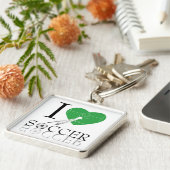I Love Soccer Sleutelhanger (Zijkant)