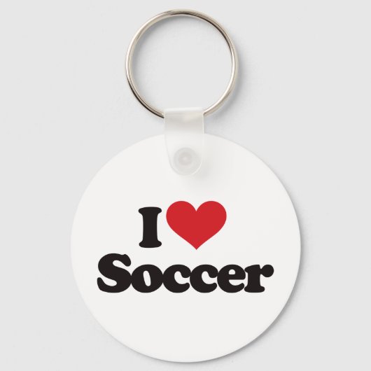 I Love Soccer Sleutelhanger (Voorkant)
