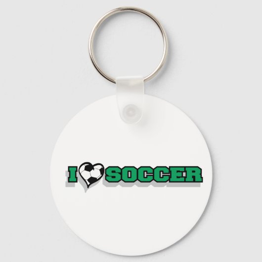 I Love Soccer Sleutelhanger (Voorkant)