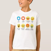 I Love SOCCER Social Emoticon (emoji) (Dark Font) T-shirt (Voorkant)