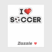 I Love Soccer Sticker (Vel)