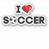 I Love Soccer Sticker (Voorkant)