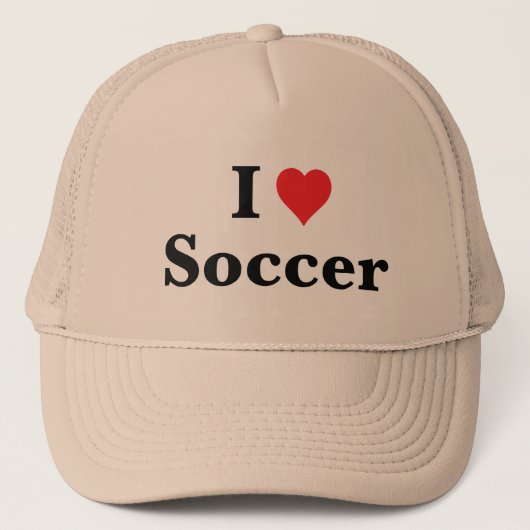 I Love Soccer Trucker Hat Pet (Voorkant)