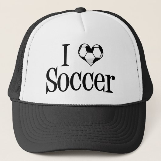 I Love Soccer Trucker Pet (Voorkant)