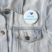 I Love Social Networking Ronde Button 5,7 Cm (In situ)