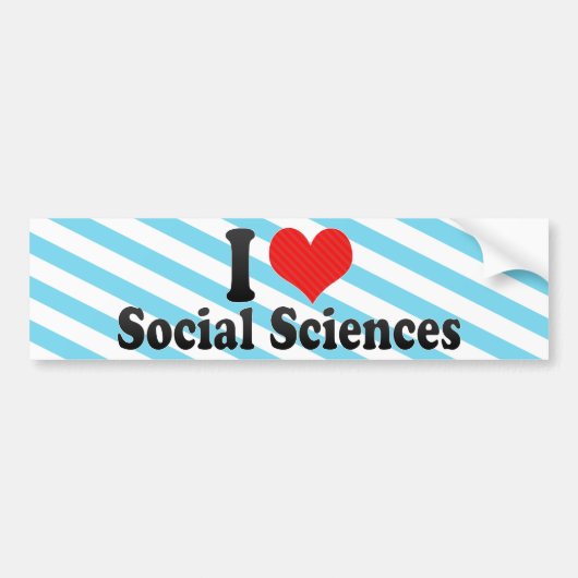 I Love Social Sciences Bumpersticker (Voorkant)