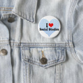 I Love Social Studies Ronde Button 5,7 Cm (In situ)