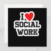 I Love Social Work Social Worker Liberal Gift Kaart (Voorkant / Achterkant)