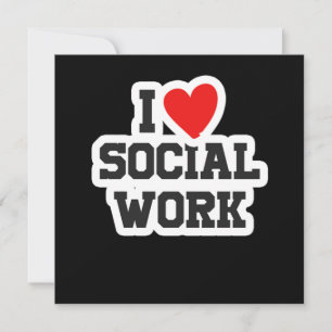 I Love Social Work Social Worker Liberal Gift Kaart