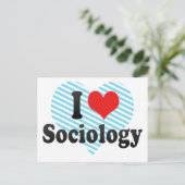 I Love Sociology Briefkaart (Staand voorkant)