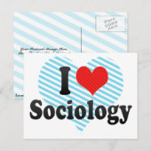 I Love Sociology Briefkaart (Voorkant / Achterkant)