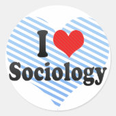 I Love Sociology Ronde Sticker (Voorkant)