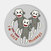 I Love Sock Monkeys Magneet (Voorkant)