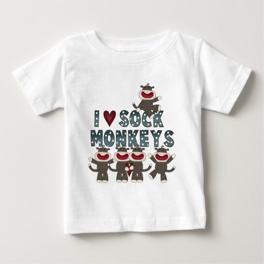 I Love Sock Monkeys Tshirts and Gifts (Voorkant)