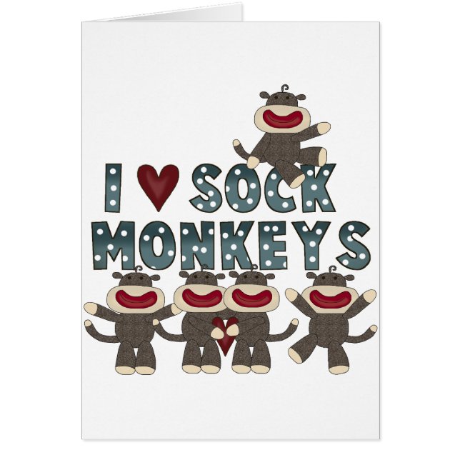 I Love Sock Monkeys Tshirts and Gifts (Voorkant)