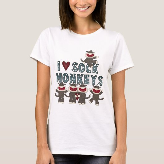I Love Sock Monkeys Tshirts and Gifts (Voorkant)