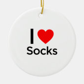 I Love Socks Keramisch Ornament (Voorkant)