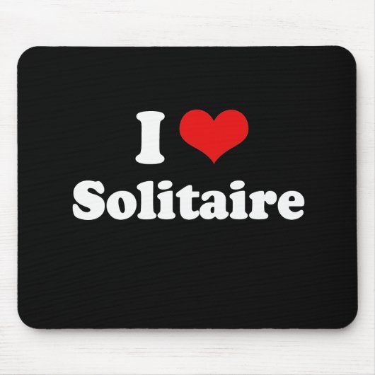 I Love Solitaire Tshirt Muismat (Voorkant)