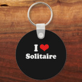 I Love Solitaire Tshirt Sleutelhanger (Voorkant)