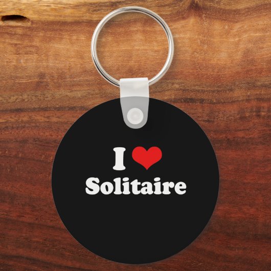 I Love Solitaire Tshirt Sleutelhanger (Voorkant)