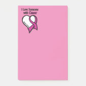 I Love Someone... Heart/Ribbon... Breast Cancer Post-it® Notes (Voorkant)