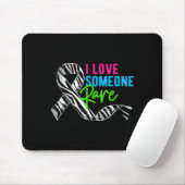 I Love Someone Rare Zebra Ribbon - Rare Disease Aw Muismat (Met muis)