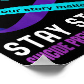 I Love Someone Teal-purple Suicide Prevention Awar Poster (Hoek)